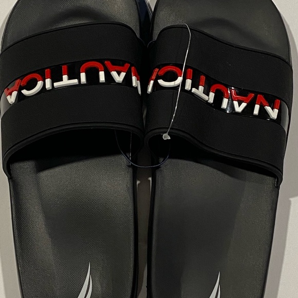 Nautica Men's Athletic Slide Comfort Sandal, Black - Picture 2 of 2